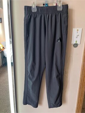adidas Gray Kids windbreaker Joggers with Black Logo